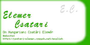 elemer csatari business card